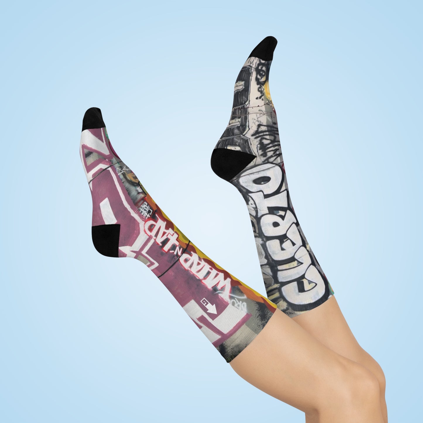 Graffiti Cushioned Crew Socks (Geared Up Collection)