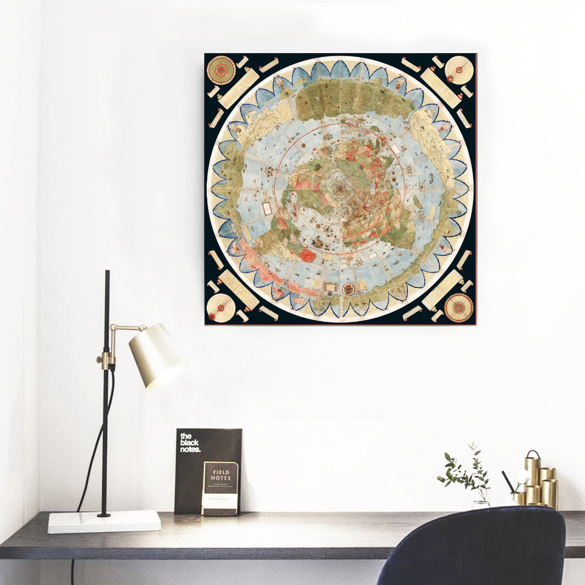 Universal Game Urbano Monte Map Of The World Framed Mural