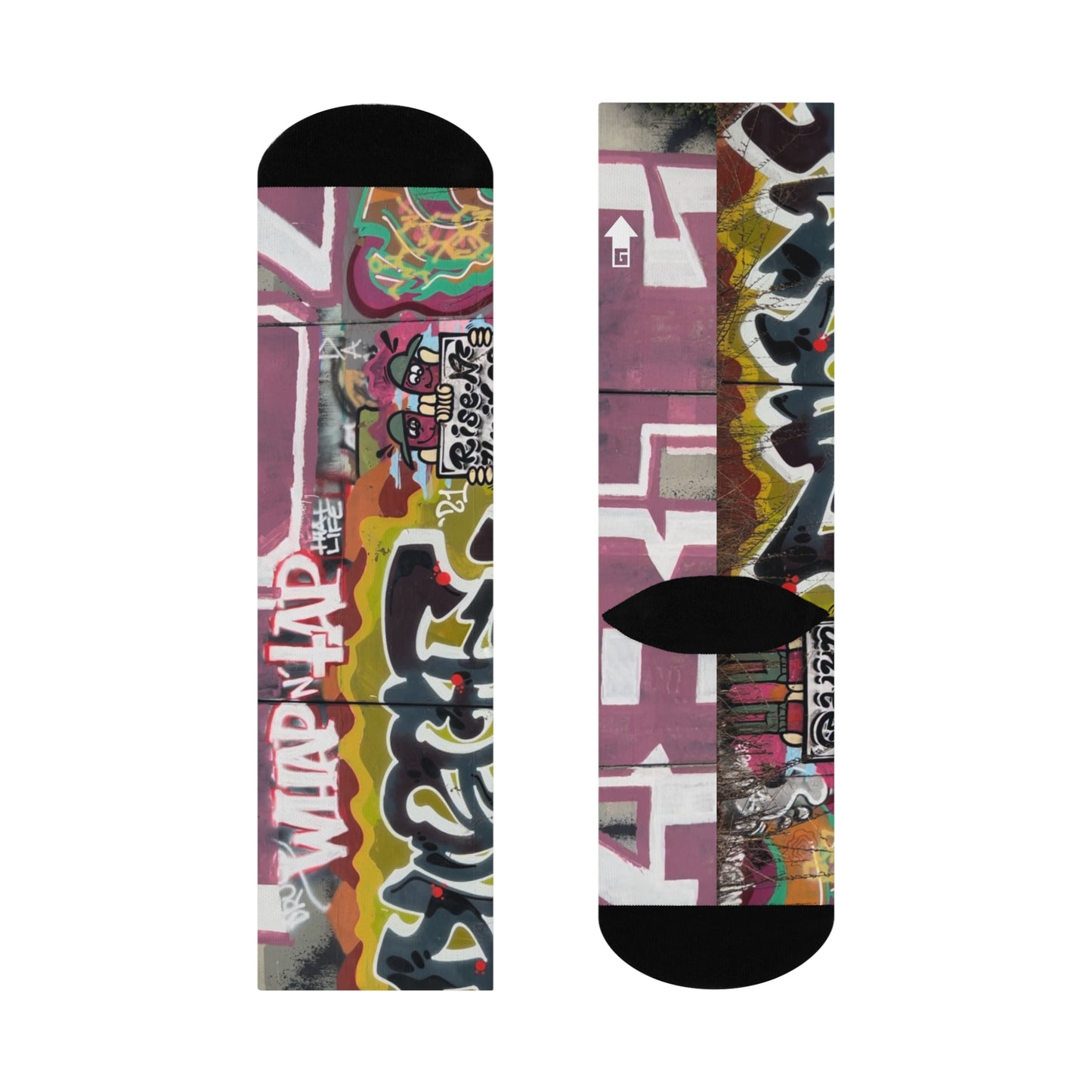 Graffiti Cushioned Crew Socks (Geared Up Collection)
