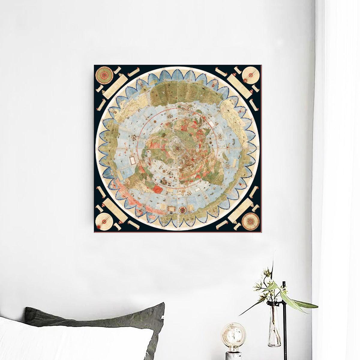 Universal Game Urbano Monte Map Of The World Framed Mural