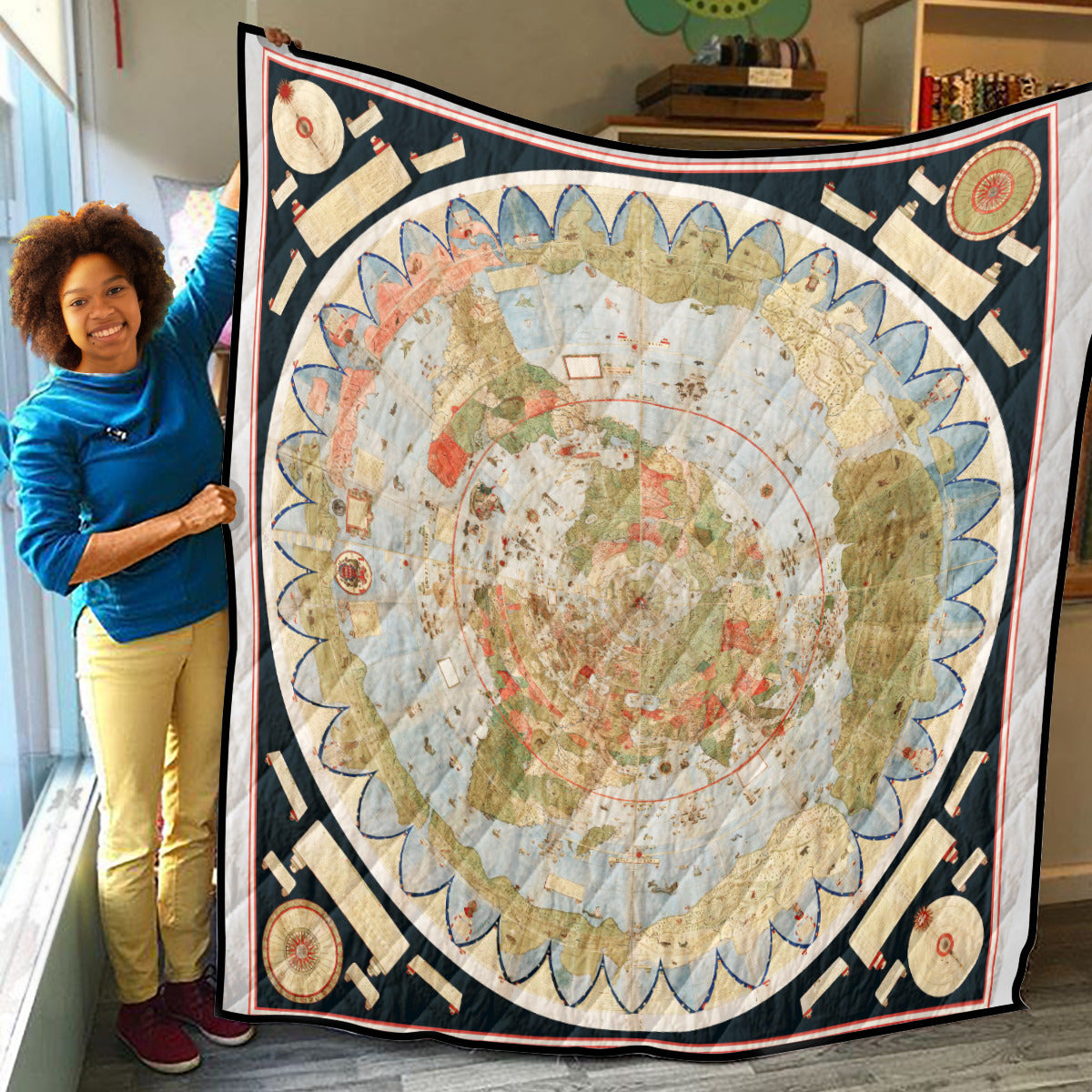 Universal Game Urbano Monte Map Of The World Quilt