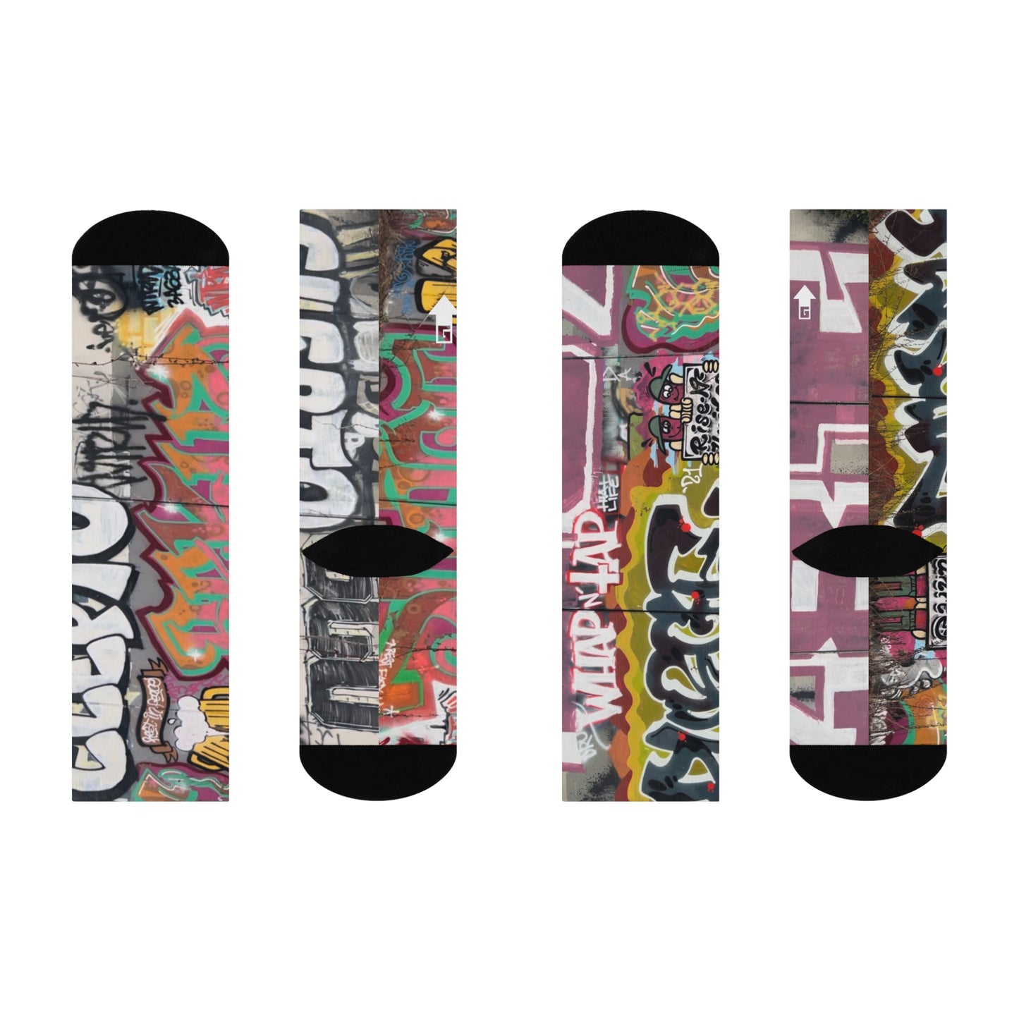 Graffiti Cushioned Crew Socks (Geared Up Collection)