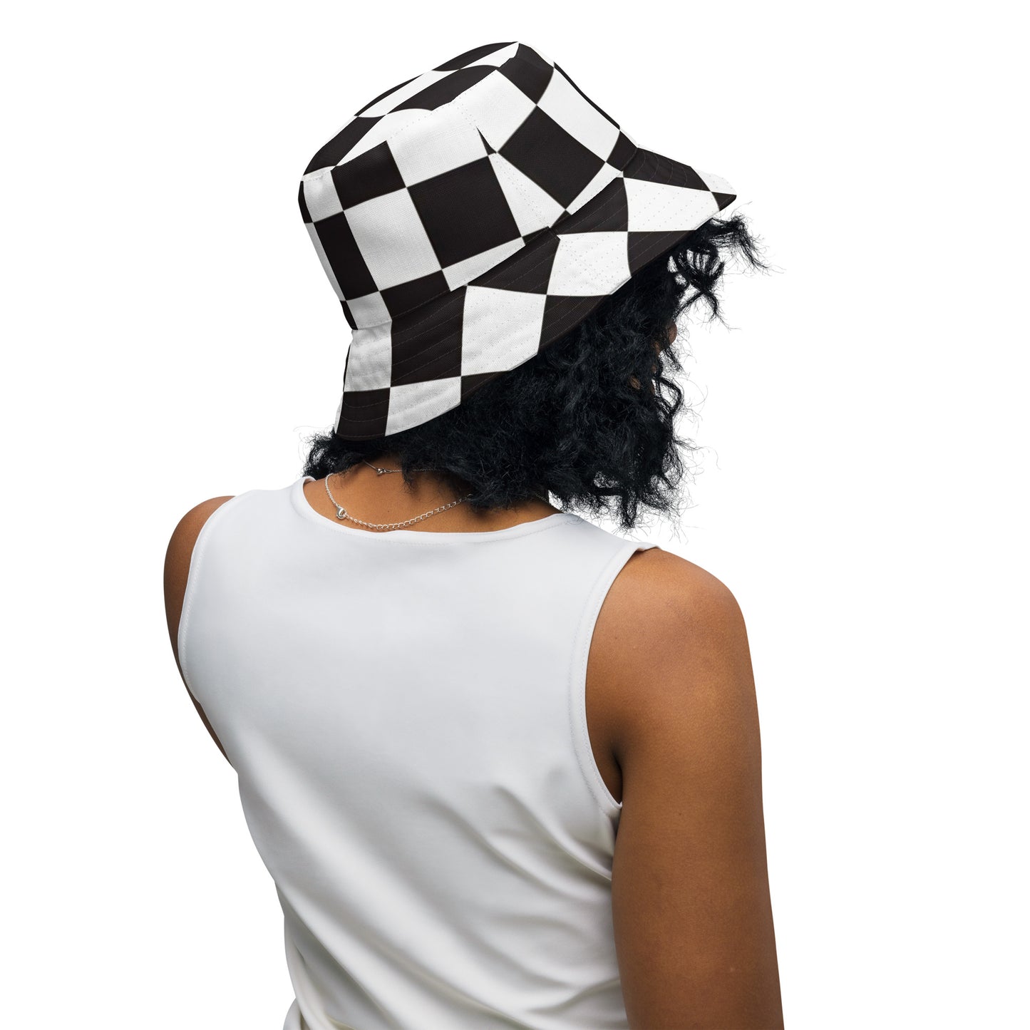 Checkerboard Game Illuminated Reversible Bucket Hat (Geared Up Collection)