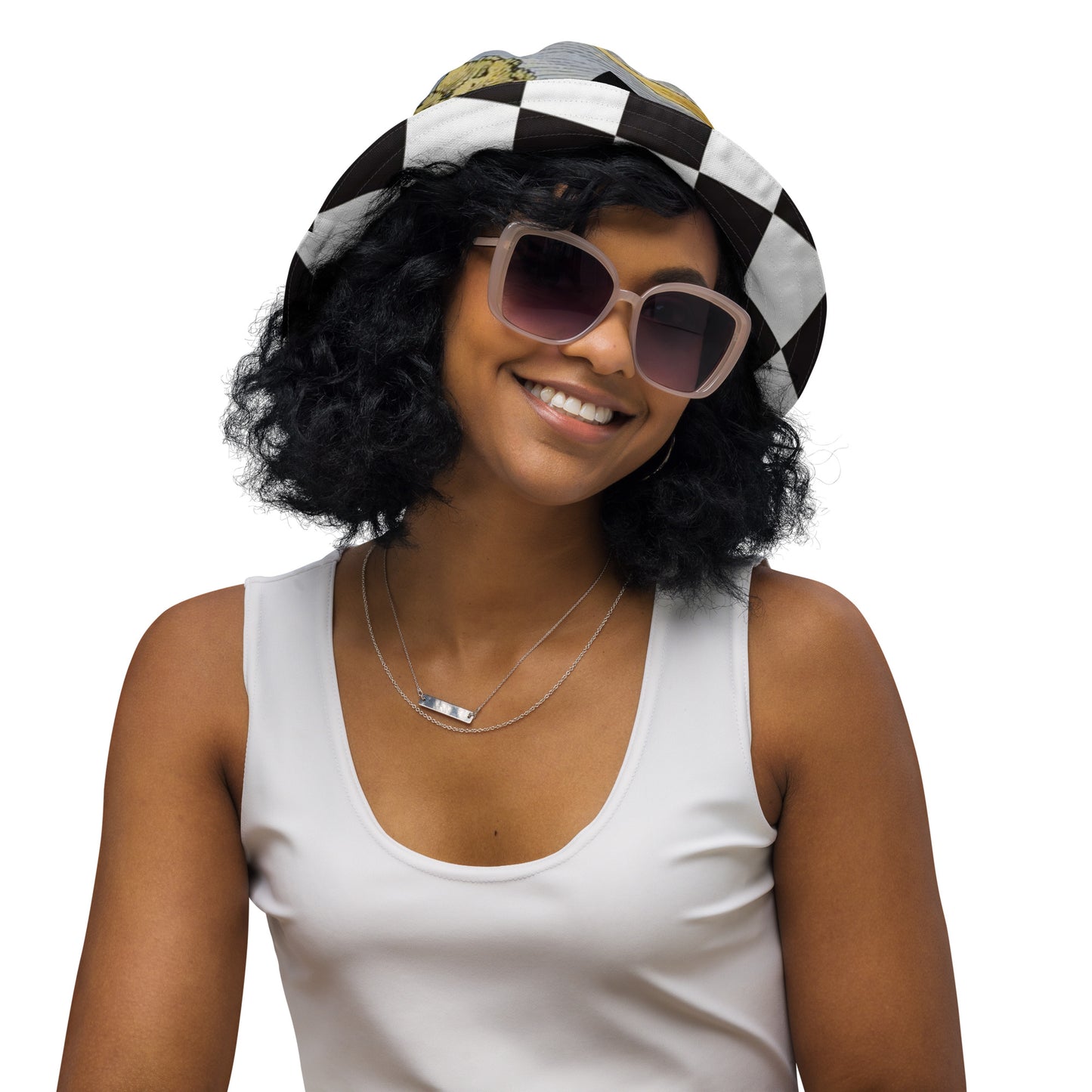 Checkerboard Game Illuminated Reversible Bucket Hat (Geared Up Collection)