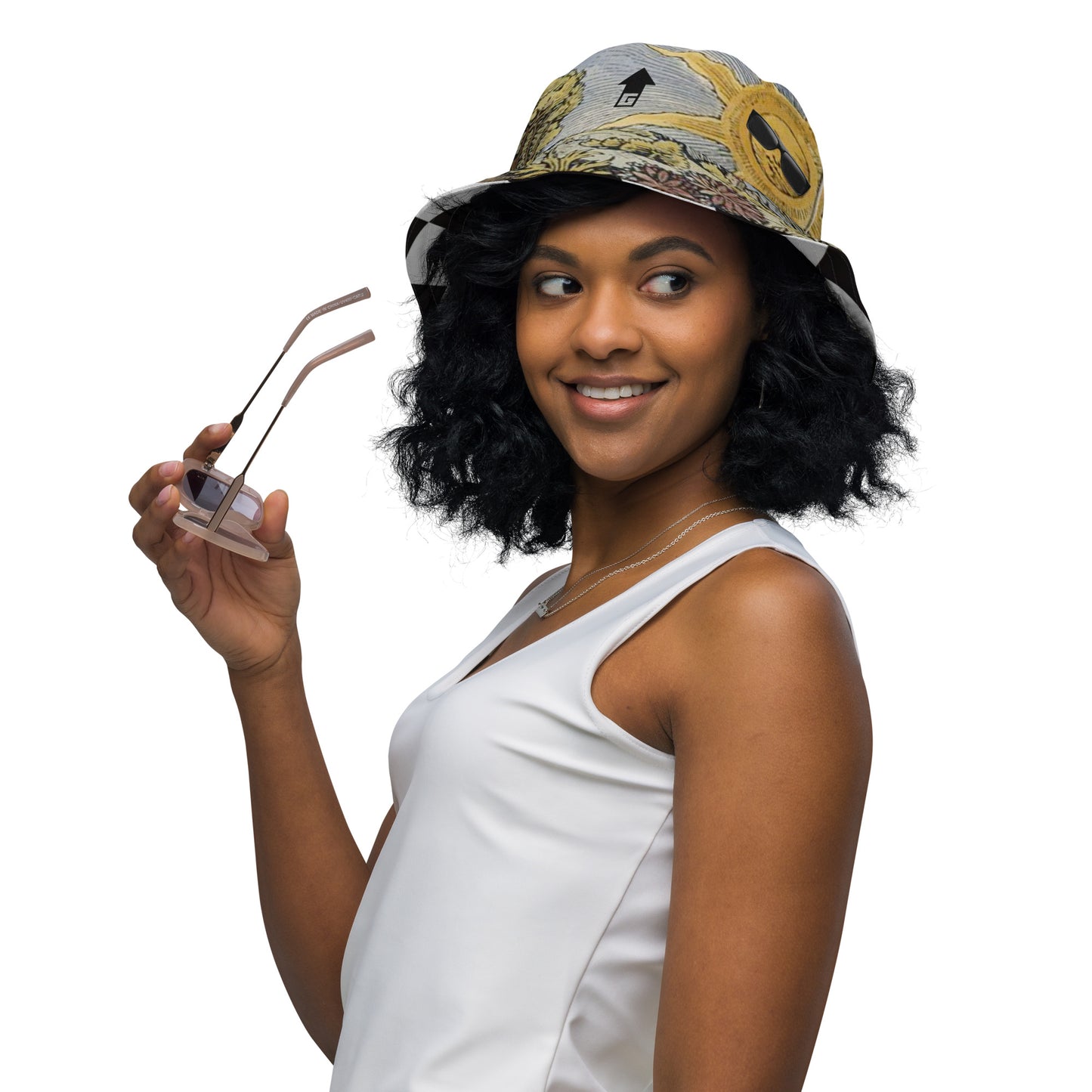 Checkerboard Game Illuminated Reversible Bucket Hat (Geared Up Collection)
