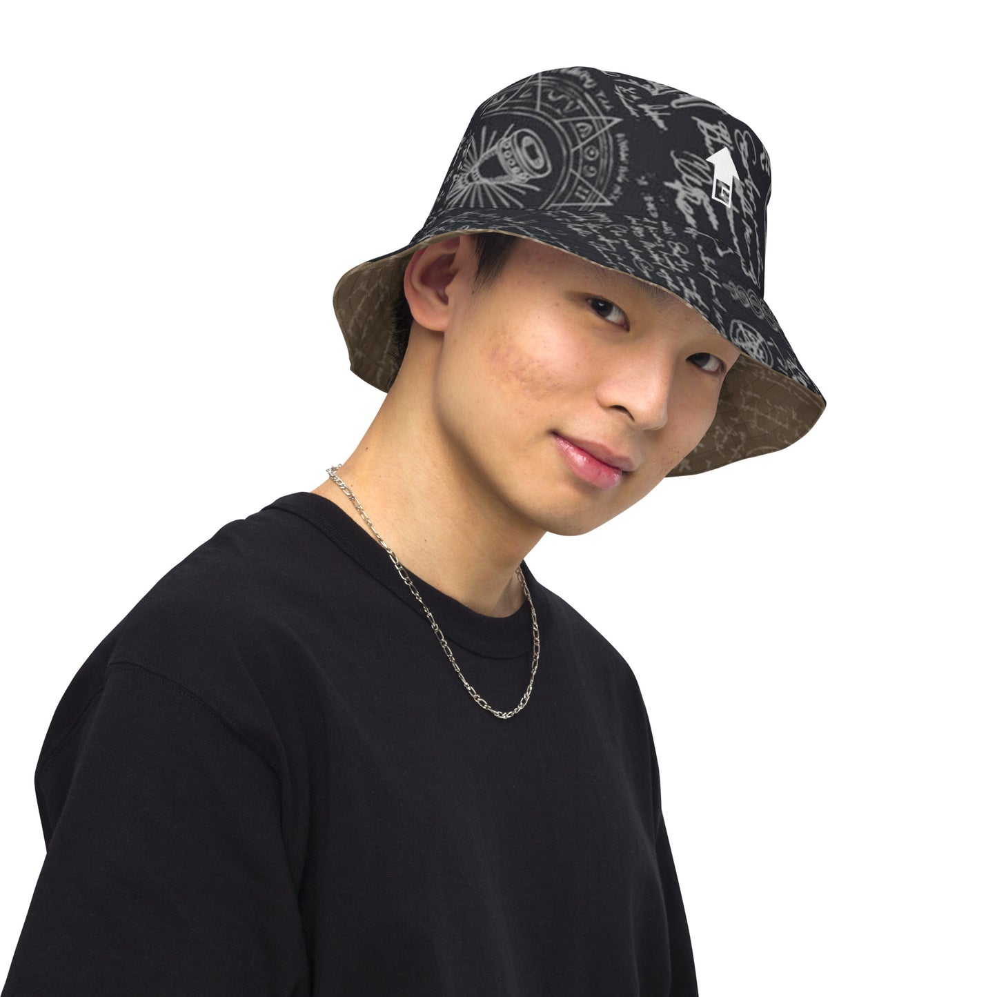 Alchemy Black Brown Reversible Bucket Hat (Geared Up Collection)