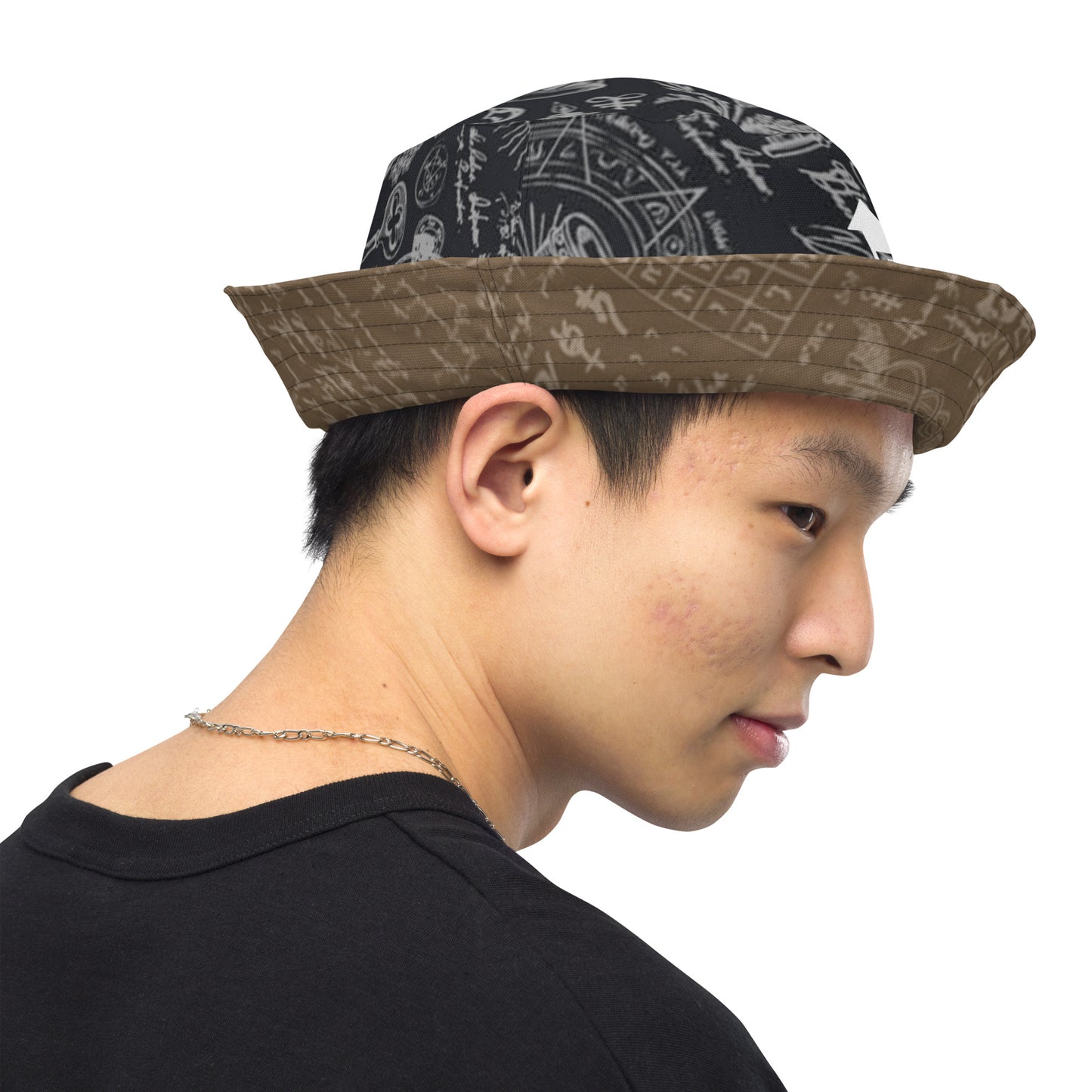 Alchemy Black Brown Reversible Bucket Hat (Geared Up Collection)