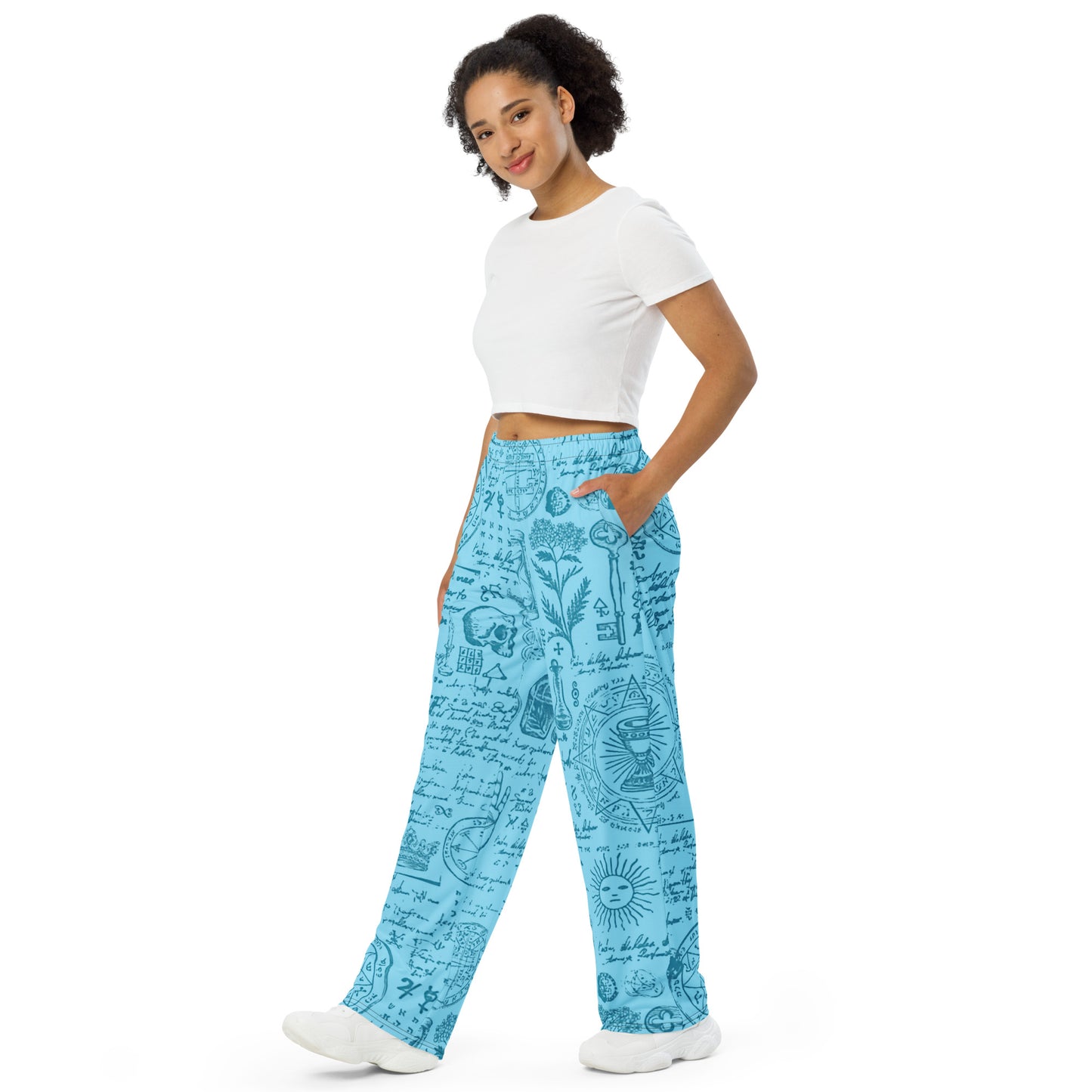 Alchemy Cyan Unisex Wide-Leg Pants (Geared Up Collection)