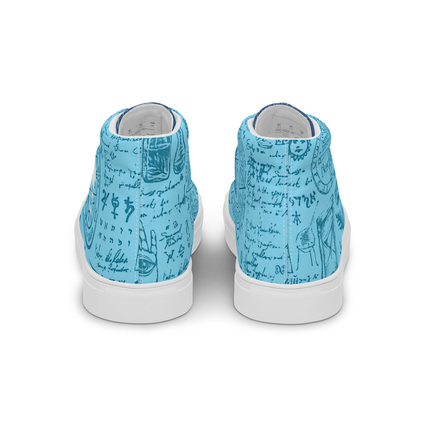 Alchemy Cyan Unisex High Top Canvas Shoes (Geared Up Collection)
