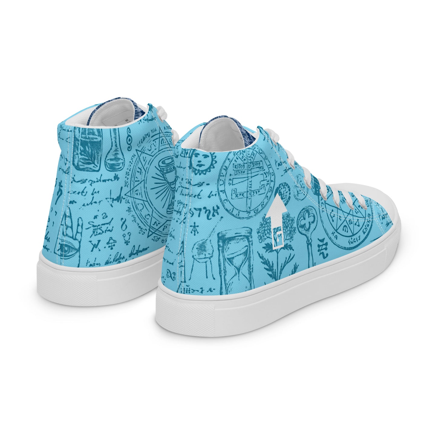 Alchemy Cyan Unisex High Top Canvas Shoes (Geared Up Collection)